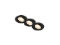 Trois spots LED encastrables et orientables noirs de BRILONER.