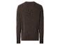 Pull en maille marron foncé pour homme, vue de dos