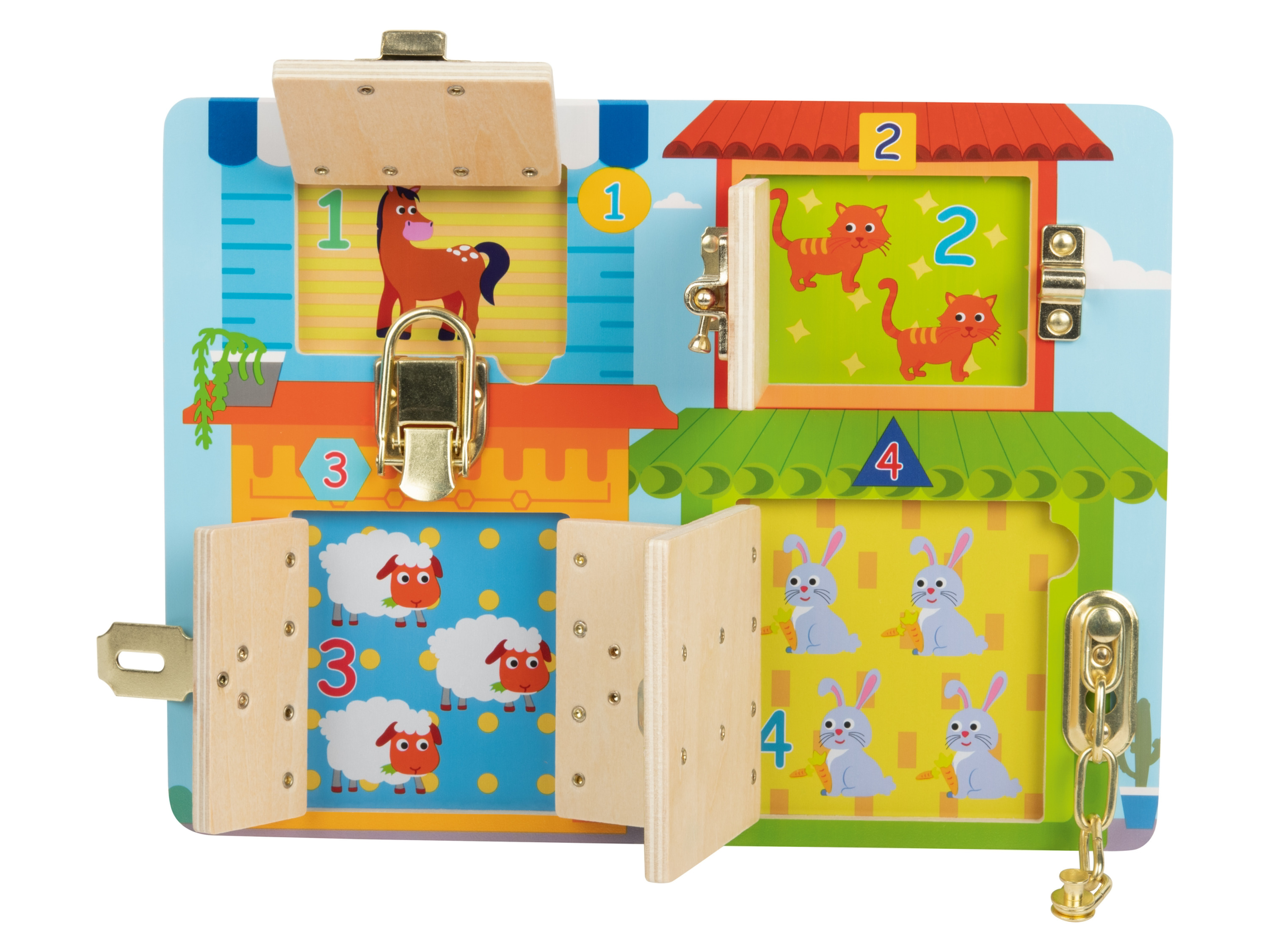 Playtive Jeu en bois (planche à verrous)