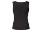 Débardeur noir pour femme, idéal pour le sport.