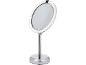 Miroir cosmétique lumineux avec pied chromé