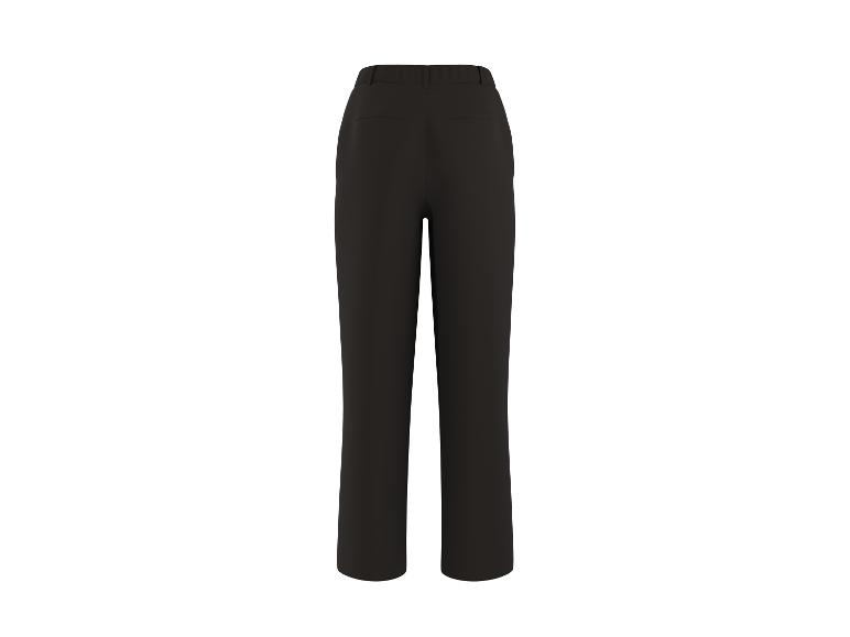 Pantalon noir pour femme avec taille élastiquée, vue de dos.