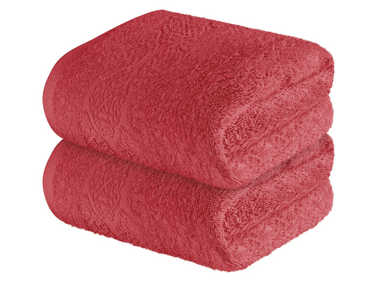 Aller en mode plein écran : LIVARNO home Set de 2 serviettes de toilette en éponge, 50 x 100 cm - Image 8