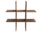 Étagère murale en bois marron avec un design en grille