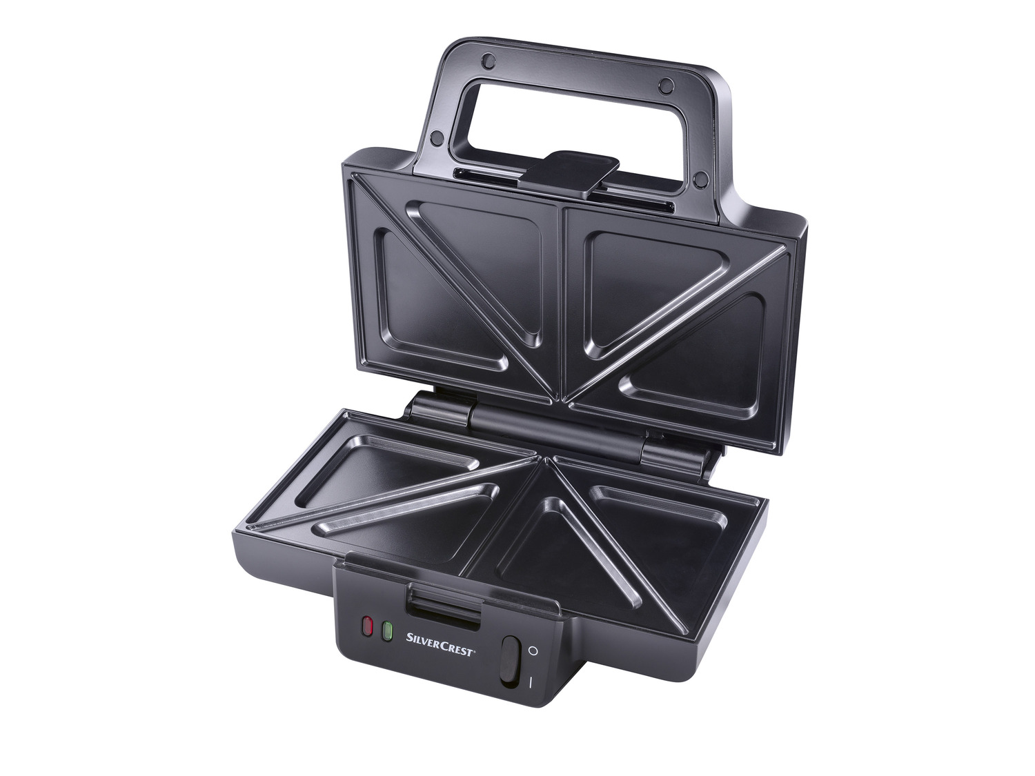 Appareil Croque-Monsieur Cloer XXL - 4 Sandwichs - 1800W - Antiadhésif - Argenté