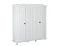 Armoire en bois blanche à quatre portes.