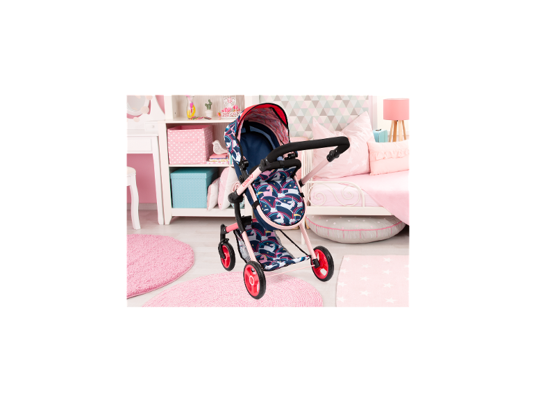 BAYER DESIGN Poussette combinée pour poupées Neo Vario Unicorn Cosatto dans une chambre d'enfant