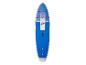 Planche de SUP gonflable bleue et blanche avec des détails rouges