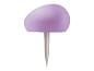 Marque-place arrondi violet clair sur pique.