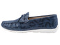 Mocassins bleus à motif serpent