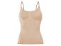 Haut beige sans couture, effet amincissant.