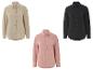 Chemises longues à manches longues en coton, couleurs beige, rose et noire.