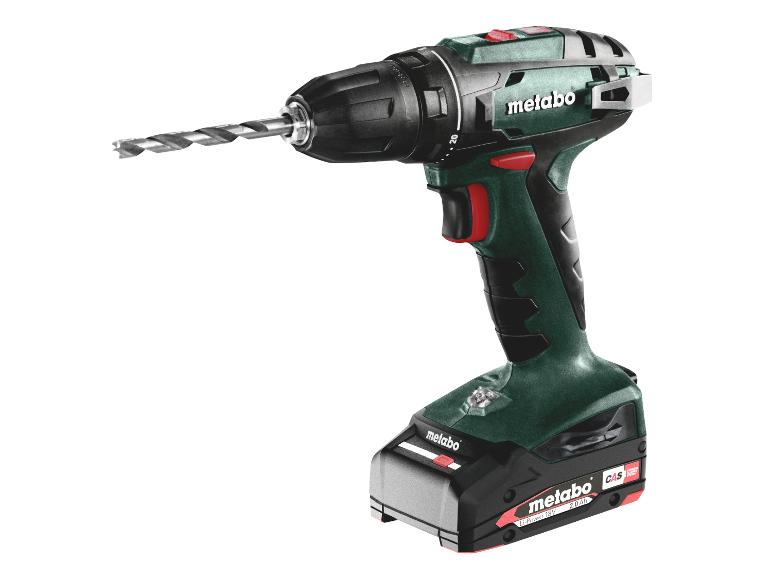 Perceuse sans fil Metabo avec batterie Li-Power 18V 2.0 Ah et foret.