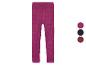 Leggings en tricot disponibles en trois couleurs : bordeaux, noir et brun foncé.