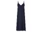 Robe longue bleu marine à fines bretelles et col en V