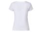 T-shirt blanc à manches courtes pour femme, vue de dos