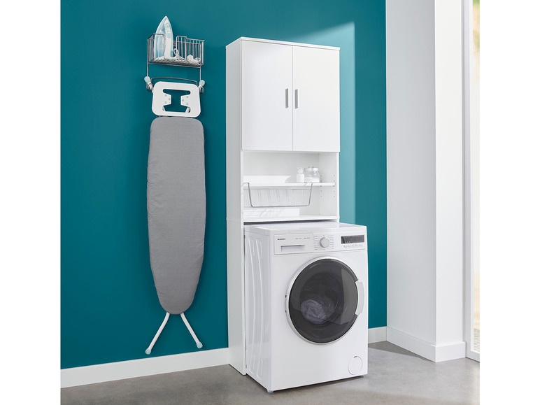 Aller en mode plein écran : LIVARNO home Meuble pour lave-linge Liverpool, 64,5 x 190 x 25 cm, blanc - Image 2