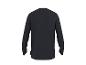 Vue arrière d'un t-shirt noir uni à manches longues.