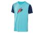 T-shirt bleu clair et marine F2, style sportif.