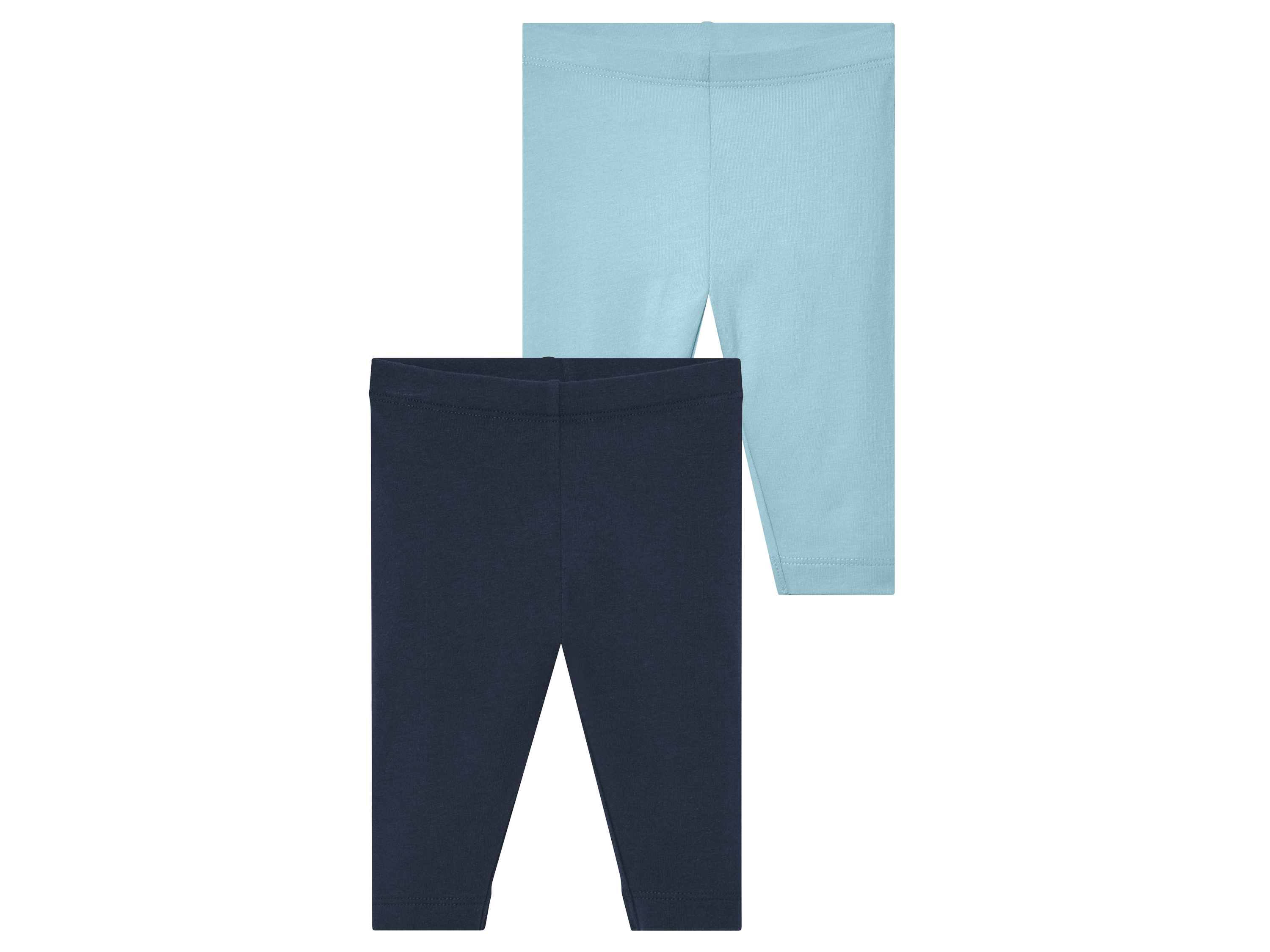 lupilu® Lot de 2 leggings bébé (bleu marine/bleu clair, 12-24 mois)