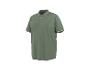 Polo homme vert olive avec rayures blanches sur le col et les manches