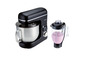 Un robot culinaire Silvercrest noir avec un blender rempli de smoothie.