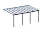 Auvent de terrasse gris foncé avec toit transparent