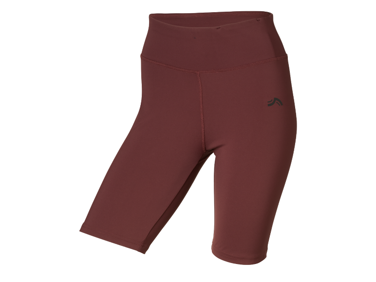 Shorts de sport bordeaux pour femmes.