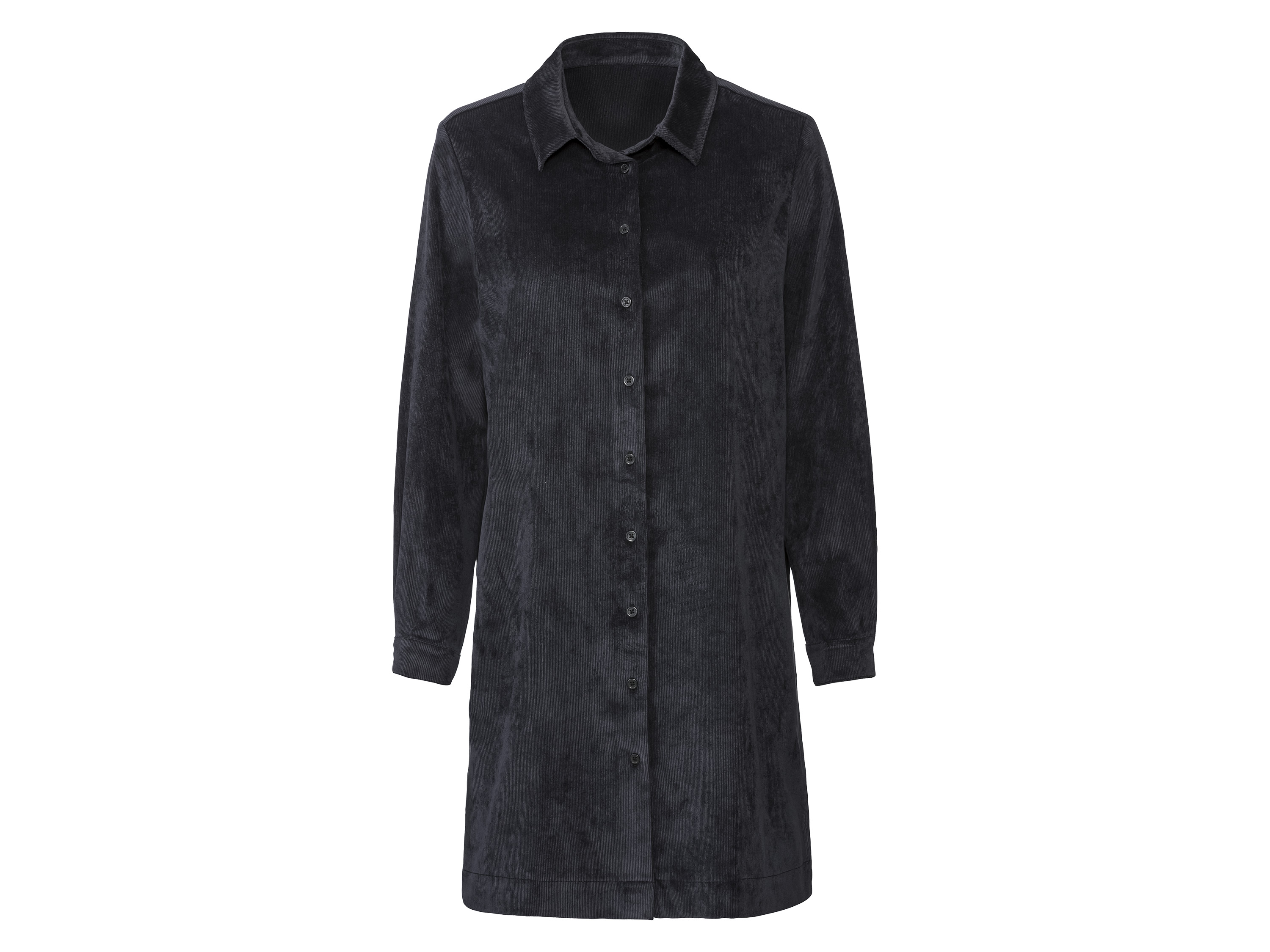 esmara® Robe chemise en velours côtelé femme (noir)