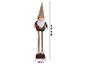 Décoration de gnome d'automne avec chapeau marron, barbe blanche et écharpe rouge, 58-91,5 cm de haut.