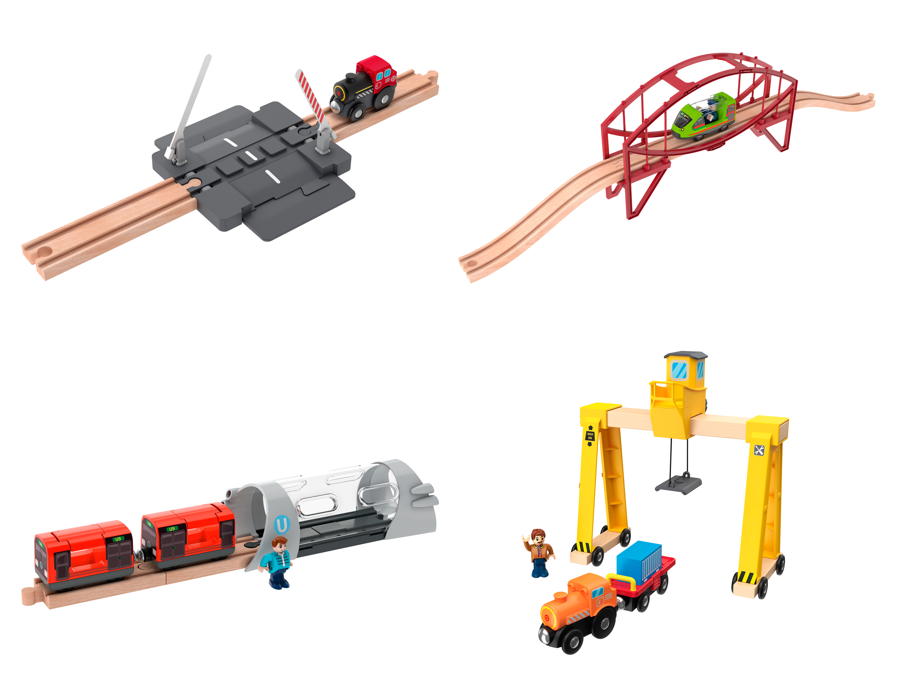 Playtive Extension de chemin de fer en bois