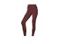Leggings bordeaux avec empiècements en mesh.