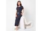 Pyjama en jersey : haut et pantalon ample, couleur anthracite.