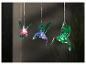 Guirlandes lumineuses en forme de colibris, décorations colorées pour extérieur.