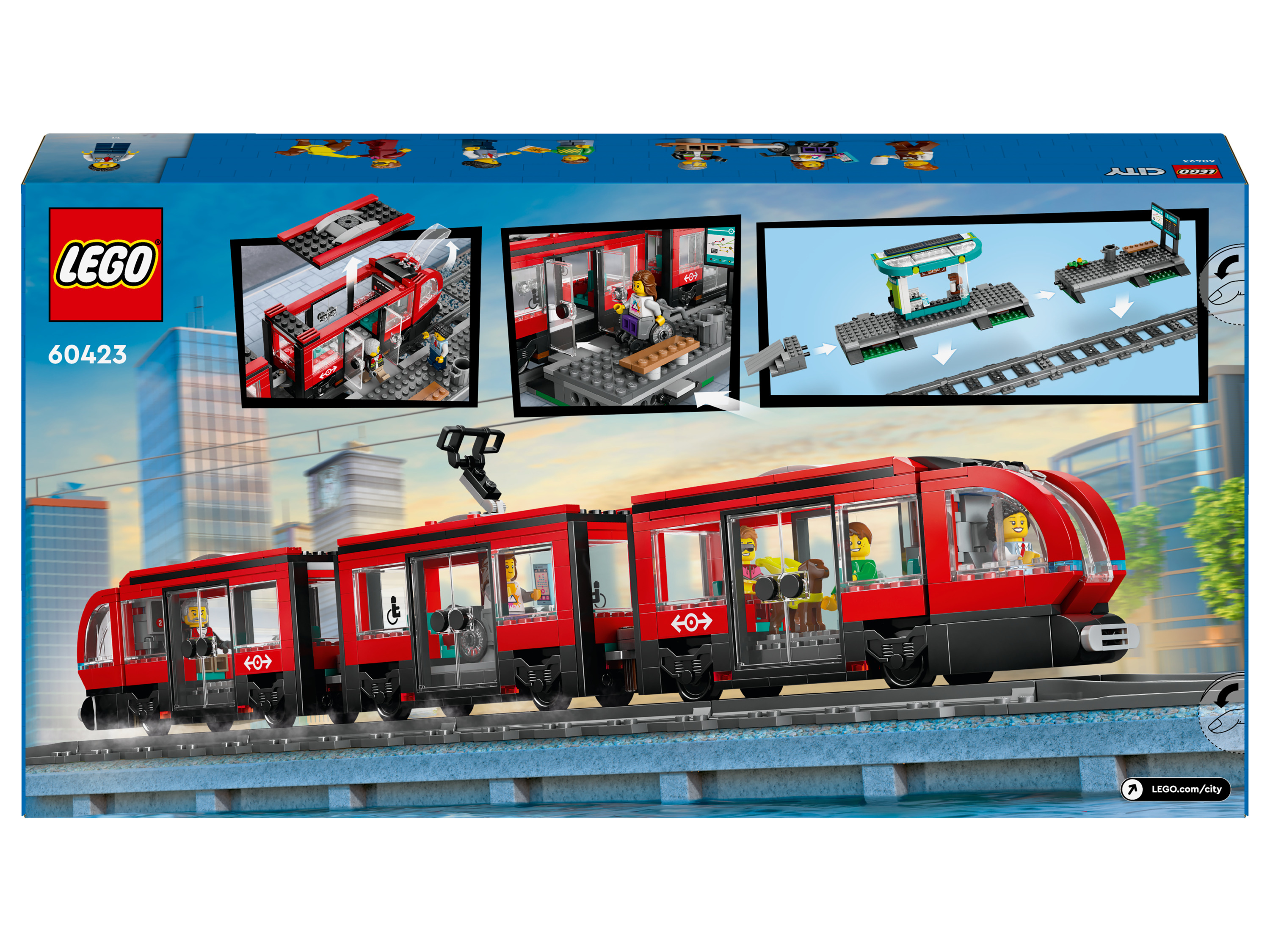 LEGO® City 60423 Le tramway et la station du centre ville