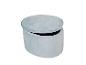 Pouf ovale en velours gris clair avec couvercle amovible