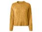Pull en tricot jaune sur fond blanc