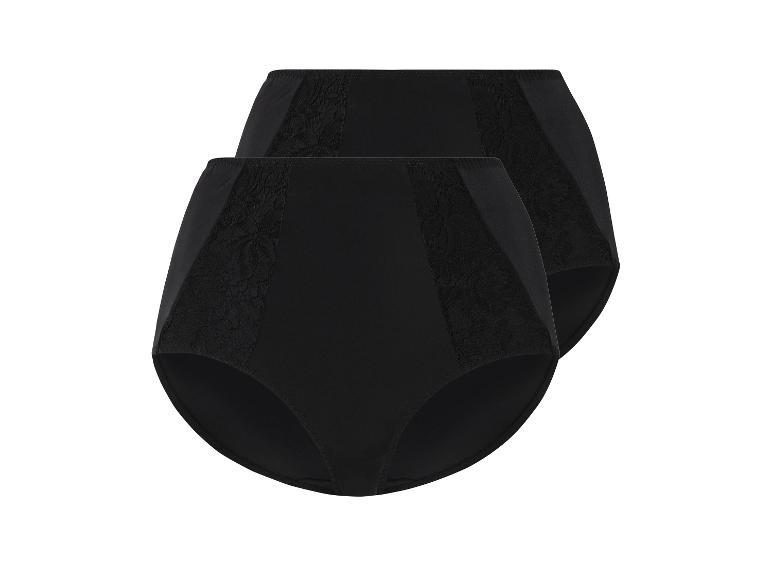 Lot de deux culottes noires, détail dentelle.