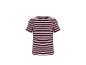 T-shirt à manches courtes rayé rose et marron pour fille
