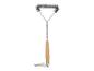 Brosse de nettoyage pour barbecue avec manche en bois et tête triangulaire
