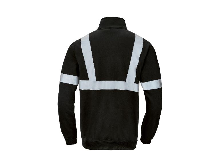 Veste de travail noire avec bandes réfléchissantes, vue arrière