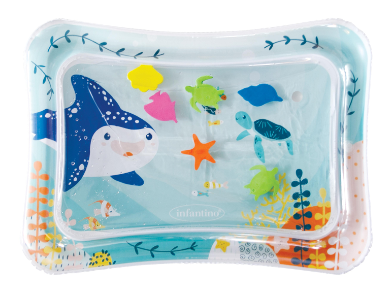 Tapis d'éveil aquatique Infantino à thème océanique avec tortues et poissons.