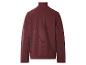 Pull bordeaux à manches longues et col montant pour homme, vue de dos.