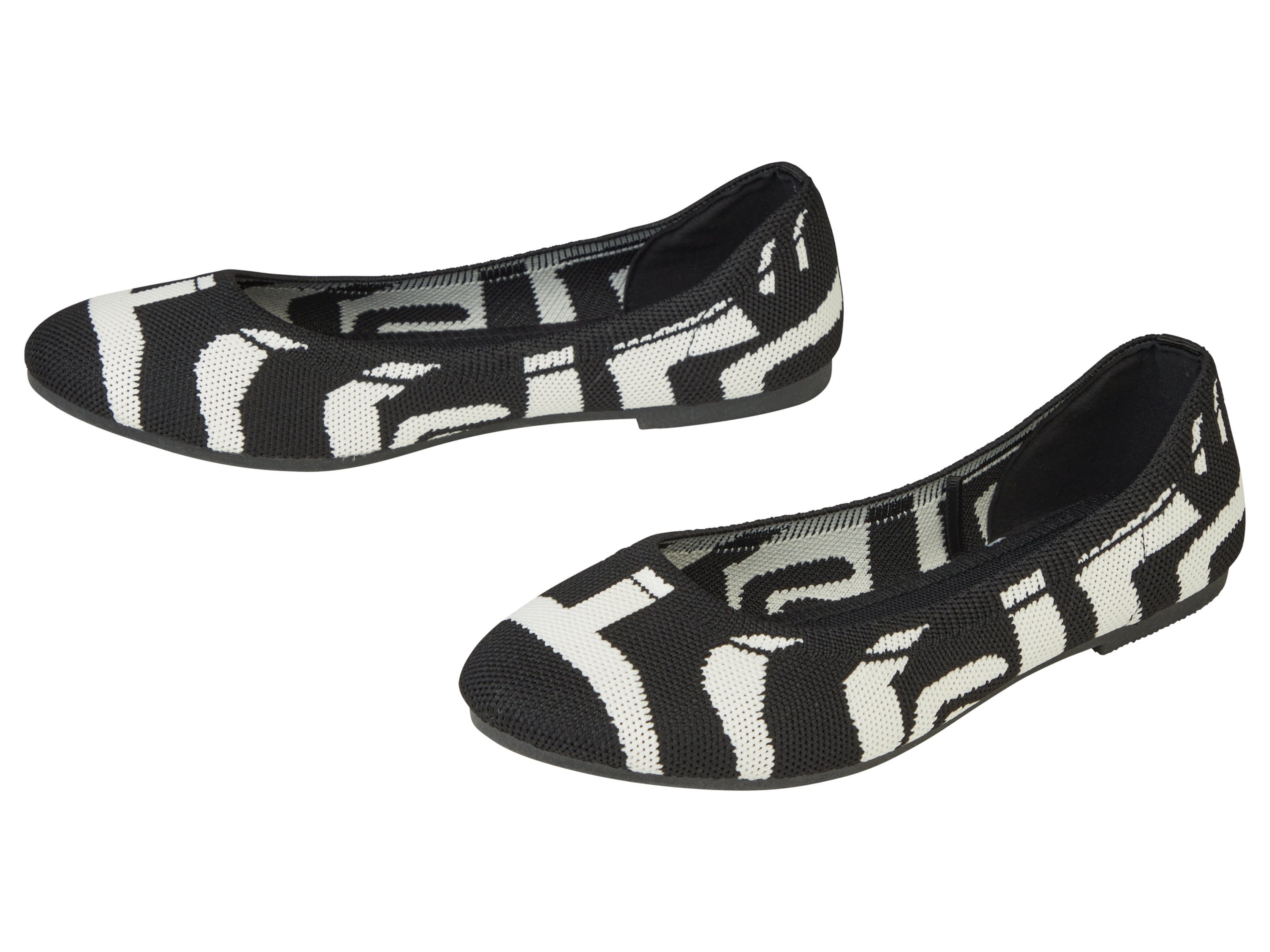 esmara® Ballerines femme (noir/blanc, 36)