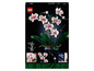 Boîte d'un set LEGO avec une orchidée.