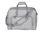 Un sac de voyage gris avec une bandoulière et des poignées, de la marque Travelmore.