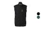 Gilet de sport noir pour homme avec fermeture éclair et détails réfléchissants.
