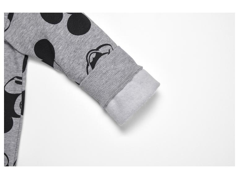 Sweat-shirt gris à imprimé Mickey Mouse, avec doublure polaire douce.