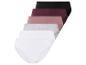 Lot de culottes blanches, grises, rose et bordeaux.