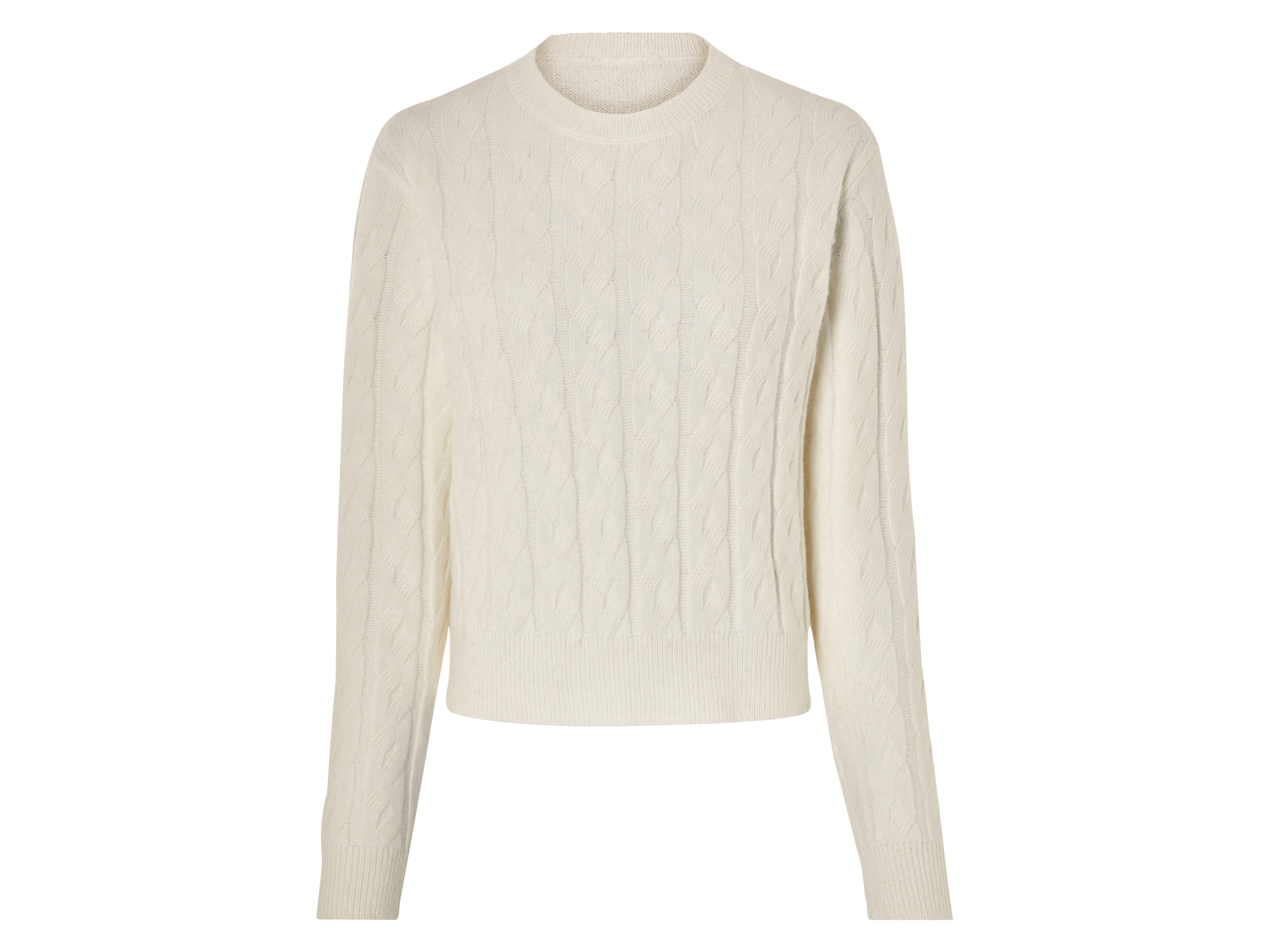 esmara® Pull en maille femme (blanc, S(34/36))